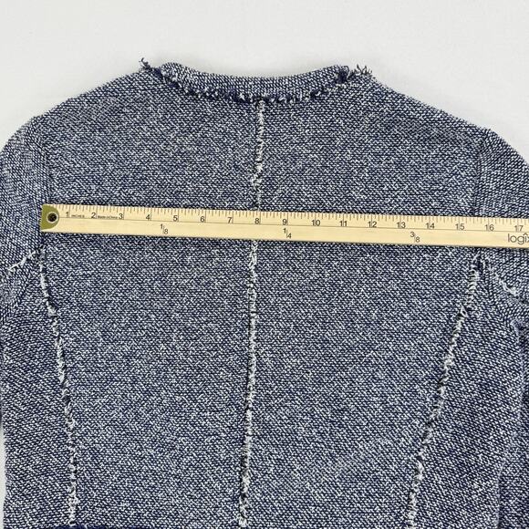 Rebecca Taylor Womens Textured Tweed Peplum Jacket Size 10 Navy Blue - Picture 13 of 15